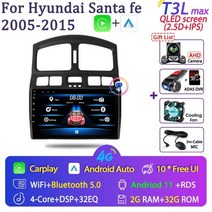 카플레이 Srnubi 2 din 안드로이드 자동차 라디오 멀티미디어 플레이어 현대 클래식 산타페 2005-2015 탐색 carplay dsp 헤드 유닛 스테레오, [09] T3L max-Cam-DVR