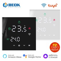 스마트 온도 제어 시스템 beok tuya smart home thermoregulator wifi 따뜻한 바닥 조절기 전기 난방 컨트롤러 가스 보일러 yandex, tgw60w-wifi-ep, 중국, 110-240v