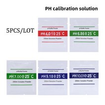 염도계 염도측정기 가정용 업소용 염도측정 3 ph 버퍼 분말 4 00 6 86 7 00, 5개