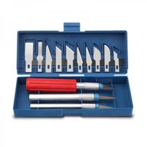 1+1 페이퍼 종이 나무 아트 정밀 커터 공예 공작 프라모델 3D 프린터 후가공 조각 칼 13pcs 세트 M10664, 5개
