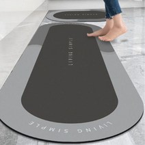 복스마켓 +[복스마켓]+_ 미끄럼방지패드 싱크대매트 인테리어매트 욕실발판 발닦개 레인매트, option__ (이거찜)빨아쓰는 규조토 발매트 욕실, option__ 딥그레이 소