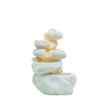 올템블리 실내분수 데일리데코 인공폭포 분수 가정용, 작은 로커리(록 화이트)