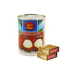 태국통조림 쉐프초이스 람부탄 인 시럽 박스 565G X 24EA