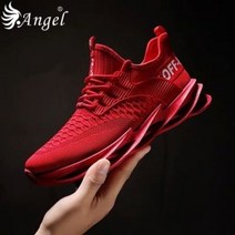 (Angel)새로운 패션 트렌드 플라잉 니트 통기성 운동화 남성 블레이드 캐주얼 스니커즈