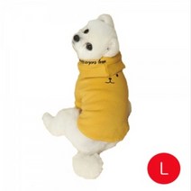 대형견옷 베어 후드 티셔츠 옐로우 L