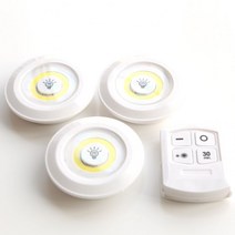 부착형 무선 롱거라이트 LED 퍽라이트 조명 + 멀티스카프(1P 랜덤), 롱거라이트(화이트 주백색 2P)