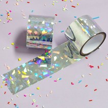 홀로그램 실버 테이프 30mm 파편, 단품