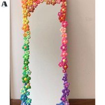 디자인 거울 전신 거울 diy 재료 그물 빨간색 장식 패키지 수제 프레임 변형 가장자리 자체 접착 폼 랩 착륙 DIY, 12. 신벚꽃 완제품 100종 (풀+10종 추가)