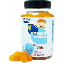 미국직구 어린이용 오메가3 젤리 60개 젤리 2개월용품 맛 오렌지 맛 4년 이상 EPA & DHA 포함 오메가3 어린이용 오메가3 젤리 어유 젤리 오메가3 지방산 젤리, 수량, 상세참조