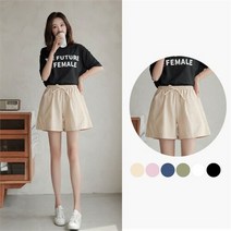 셀러허브 여성패션 [오노마] ONM 여자 여름 린넨 반바지 허리밴딩 휴양지 숏팬츠