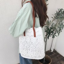 4CH 레이스 에코백 여성 숄더백 여름 가방