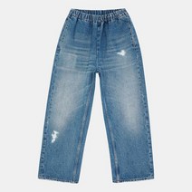 [명품]여성 MM6 23SS 디스트로이드 밴딩 데님 팬츠 S52KA0422 S30589 973 2897033696209954hq1725