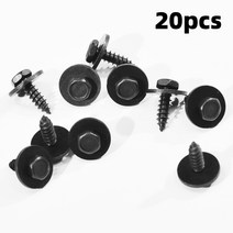 bmw 4.8x19mm 블랙 8mm 셀프 태핑 태퍼 나사 용 20 개대 셀프 태핑 태퍼 나사 및 와셔