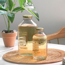 델몬트 레트로 유리병 2size 추억의 쥬스병 보리차병 물병 과실주병 더치병 저장 소분 유리 용기, 500ml