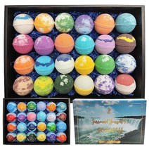 Bath Bomb 남성 여성 및 용 천연 선물 세트. 에센셜 오일이 주입된 개별 포장된 러쉬 목욕 폭탄 40개
