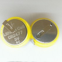 2개 배터리 CR2477 3V 180 학위 발 리튬