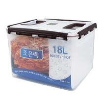 조은락 투명 탱크 밀폐용기 12~20L 핸들 김치통 담금통 김장통, 18L