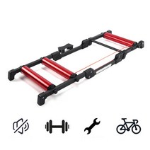 자전거로라 트레일러 평로라 자전거 롤러 실내 운동 트레이너 스탠드 알루미늄 MTB 도로 홈 사이클링 훈련 2429, Red