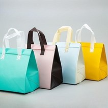 일회용보냉백 가방 손잡이 다양한 컬러, 블루 100개 대형