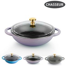 차세르 [차세르] 무쇠 주물 미니 WOK 18cm (색상옵션), 선택완료, 그레이