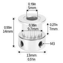 타이밍풀리 2GT 풀리 16 치아 폭 6mm 밍 벨트 휠 3D 프린터 밀링 머신 용 액세서리 CNC 엔진 거품, 01 A
