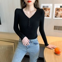 포포베이비 골지 브이넥 단추 니트