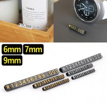 쇼케이스 가격표시 입체 가격표 3P 시계가격표 보석가격표, 1개, 6mm 투명/검정