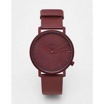 수능시계 솔라쿼츠 군입대 버건디 컬러의 코모노 루이스 모노 시계