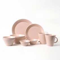 보울보울 어반데일리 2인 홈세트 쉬폰핑크, 3세트, 10종