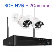 Techage-8CH 5MP 무선 카메라 시스템 양방향 얼굴 감지 Wifi CCTV 비디오 감시 보호 키트 ONVIF P2P, 01 8CH and 2 Cameras_03 2T