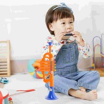 전자색소폰 뮤지컬 장난감 음악 선물 어린이 악기 드럼 키트 Abs 트럼펫 유치원, [01] Tuba35X11X9CM