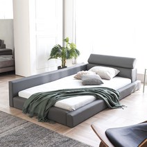 젠티스 베스트 슈퍼싱글 침대프레임 콜렉션 (매트선택), O. 스퀘어 헤드업 (그레이)