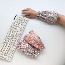 당일출고!! 사무용 팔토시 여성팔토시 면 반토시 꽃무늬 손목 팔목 미니 사무실 원예 작업용 운전 여성 미용 요리 패션 국내산 2컬러, 팔토시_연핑크 잔꽃