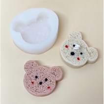 곰돌이 식빵 몰드1구 캔들 비누 석고방향제 diy