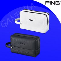 2023 핑 골프 파우치백 남성용 여성용 골프공 볼파우치 손가방 2단 파우치 K1, 블랙