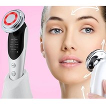 7in1 페이스 리프팅 고주파 미세 전류 마사지기 얼굴 경락 테라피 동안 웨딩 신부 관리, 화이트