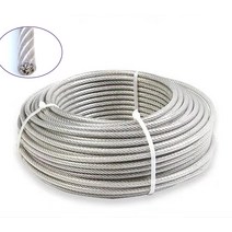 304 스테인레스 스틸 PVC 코팅 와이어 로프 7x7 유연한 케이블 빨랫줄 0.8mm 1mm 1.2mm-5mm 소프트 케이블, 07 4mm-1meter