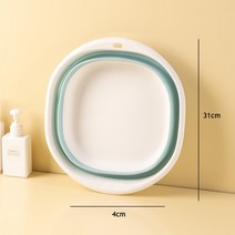 접이식빨래바구니 휴대용 플라스틱 접이식 세면대 기숙사 방 필수품 양동이 욕실 주방 액세서리, 4.BlueM