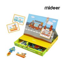 미디어 탈것 만들기 자석보드 자석퍼즐 모양자석58pcs 그림카드8장