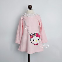 S/S 콩베베 여아 야옹이가방 프릴 골지 원피스 PR01