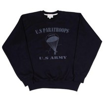 그룹스 패러트룹스 스웻셔츠 (블랙) M~L US NAVY 빈티지 밀리터리 긴팔티 티 미군 캐주얼 아이콘