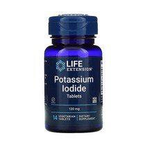 라이프익스텐션 아이오딘 요오드화 칼륨 130mg 14정 칼슘 함유, 1개, 기본