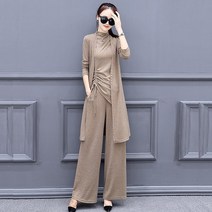 여성 루즈핏 쓰리피스 세트 봄옷 캐주얼 정장세트 의류 빅사이즈