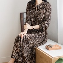 다잇템 [다잇템] 여자 후레아 패턴 키치룩 프린팅 롱 4컬러 원피스