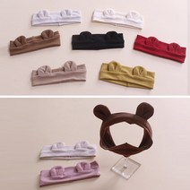 곰돌이아기밴드(YWD)신생아 백일 유아머리띠 헤어밴드