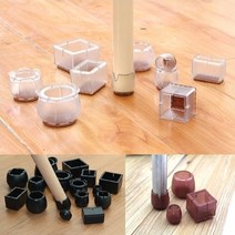 NORIS 층간소음 긁힘방지 의자 발커버 발캡 다리커버 다리캡 식탁소음방지 체어슈즈, 투명 의자다리캡, 15호(1p)