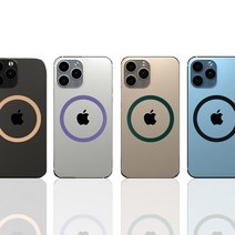 네츄럴파크 맥세이프 컬러 철판 플레이트 얇은 메탈 링 차량용 자석 거치대 호환, 컬러철판-무광블랙