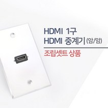 HDMI 벽부착용 고정형 월플레이트 암암 벽면 매립형 알루미늄 판넬, 1개