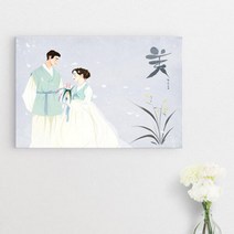 아트박스/꾸밈 cu168-미인도_전통혼례_중형노프레임, 5타입
