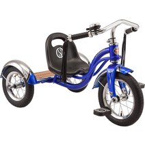 에이블 트라이크 유아용 Schwinn 로드스터 자전거 아동용 클래식 세발자전거 벨 및 핸들바 태슬이 있는 낮은 위치의 스틸 프레임 정품 목재로 만든 리어 데크 2-4세 소년 소녀용, [01] 클래식 세발자전거, [02] 파란색